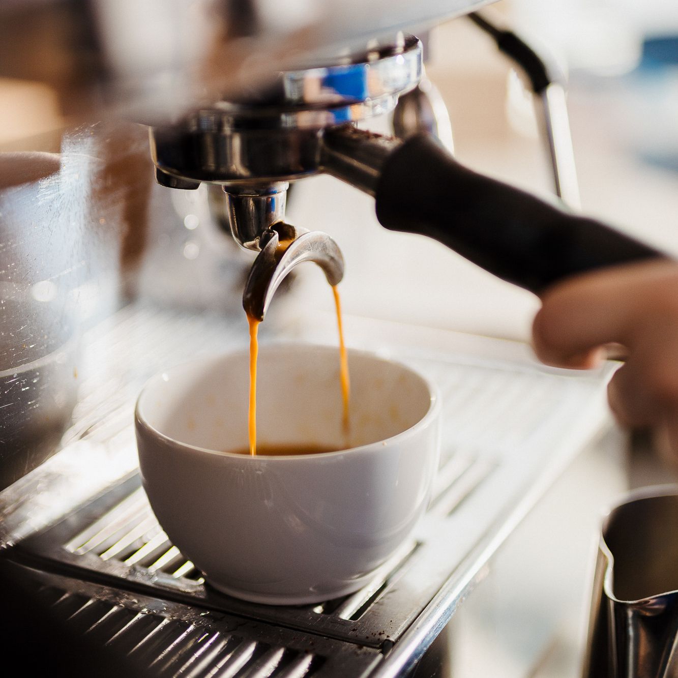 En färskbryggd kopp espresso